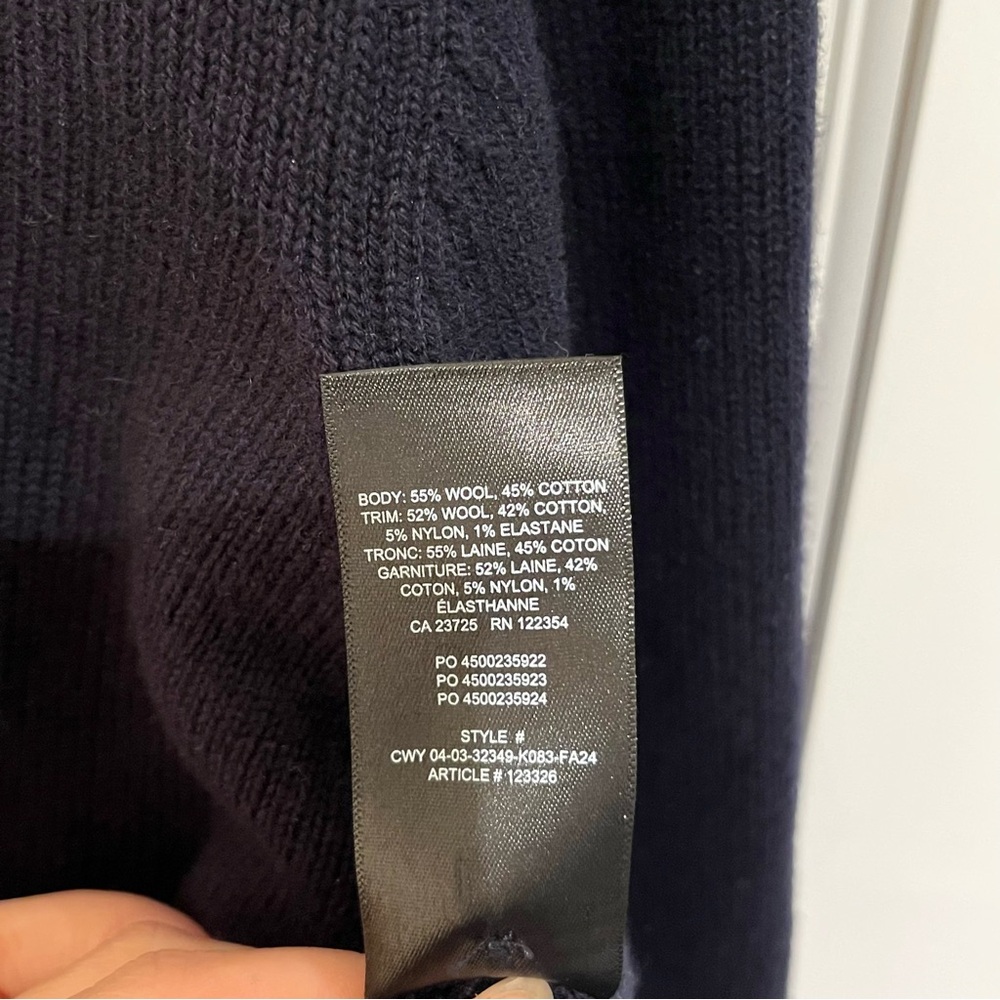 Aritzia Navy Wool Sicily Cardigan - Picture 6 of 6
